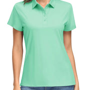 TACVASEN UPF50+ UV Protection Quick Dry Polo T-Shirts Womens Summer Short Sleeve Golf Sports Tee Shirts Breathable Workout Tops