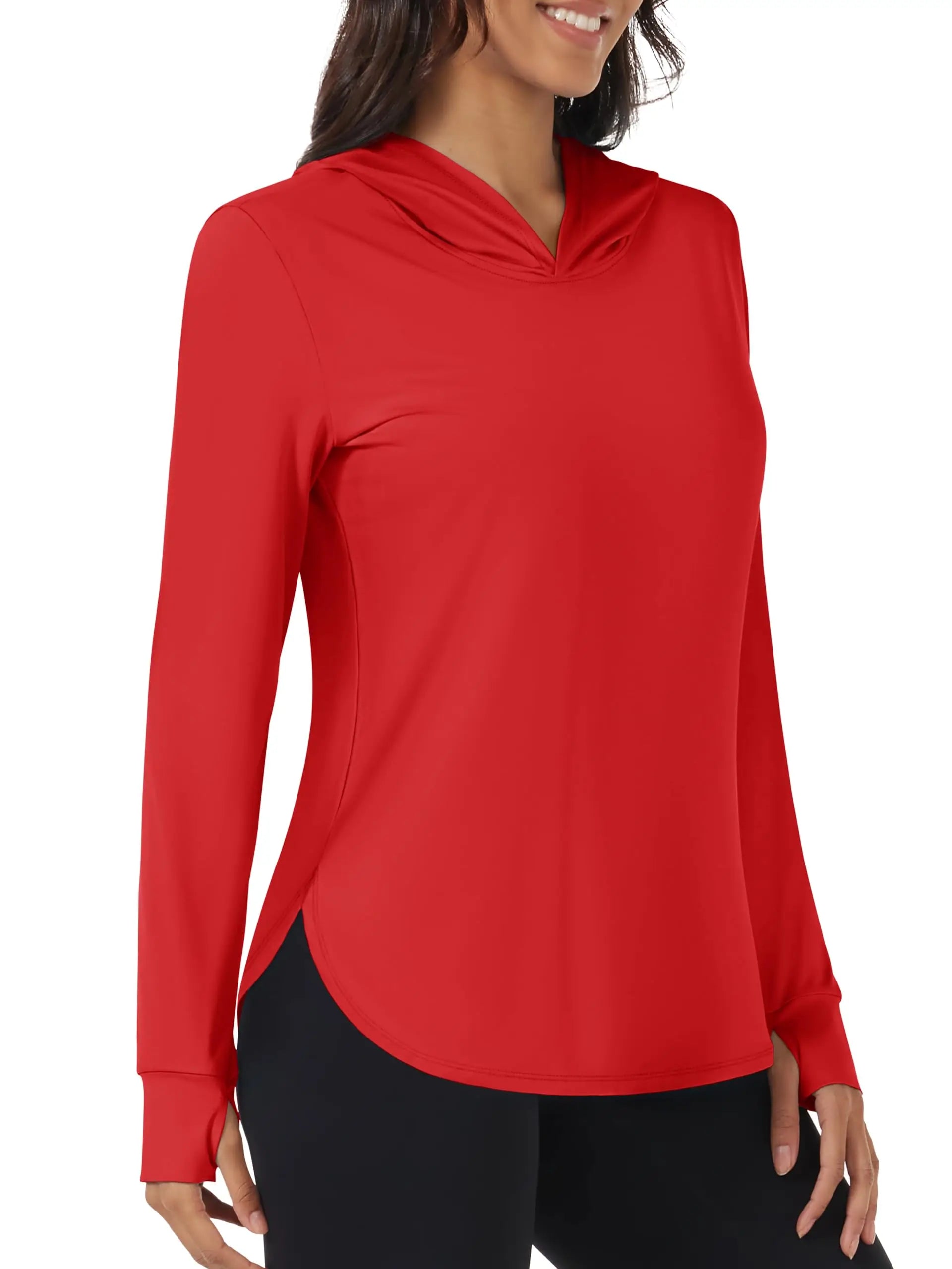 TACVASEN UPF80+ Summer UV Protection Hoodie Womens Outdoor Hiking SunBlock Pullover Tops Quick Dry Breathable Lightweight Shirts