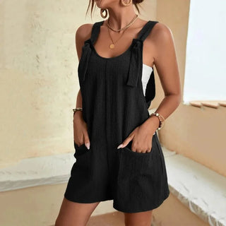 Tie-Strap Wide-Leg Summer Romper