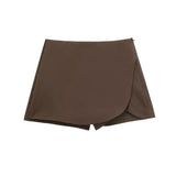 Asymmetric High-Waist Skort