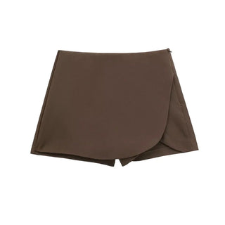 Asymmetric High-Waist Skort