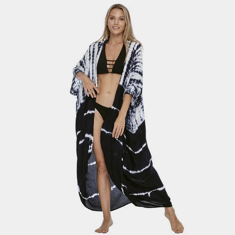 Tie-Dye Kimono Beach Cover-Up