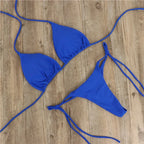 Aurelia Sun Halter Tie-Side Bikini – Rose Red – image 5