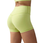 Aurelia Sun Quick-Dry High-Waist Yoga Shorts – Baby Blue – image 6
