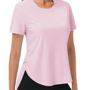 TACVASEN UPF 50+ Workout Tops for Women Short Sleeve Sun Protection Quick Dry Wicking T Shirt Summer Yoga Athletic Running Gym
