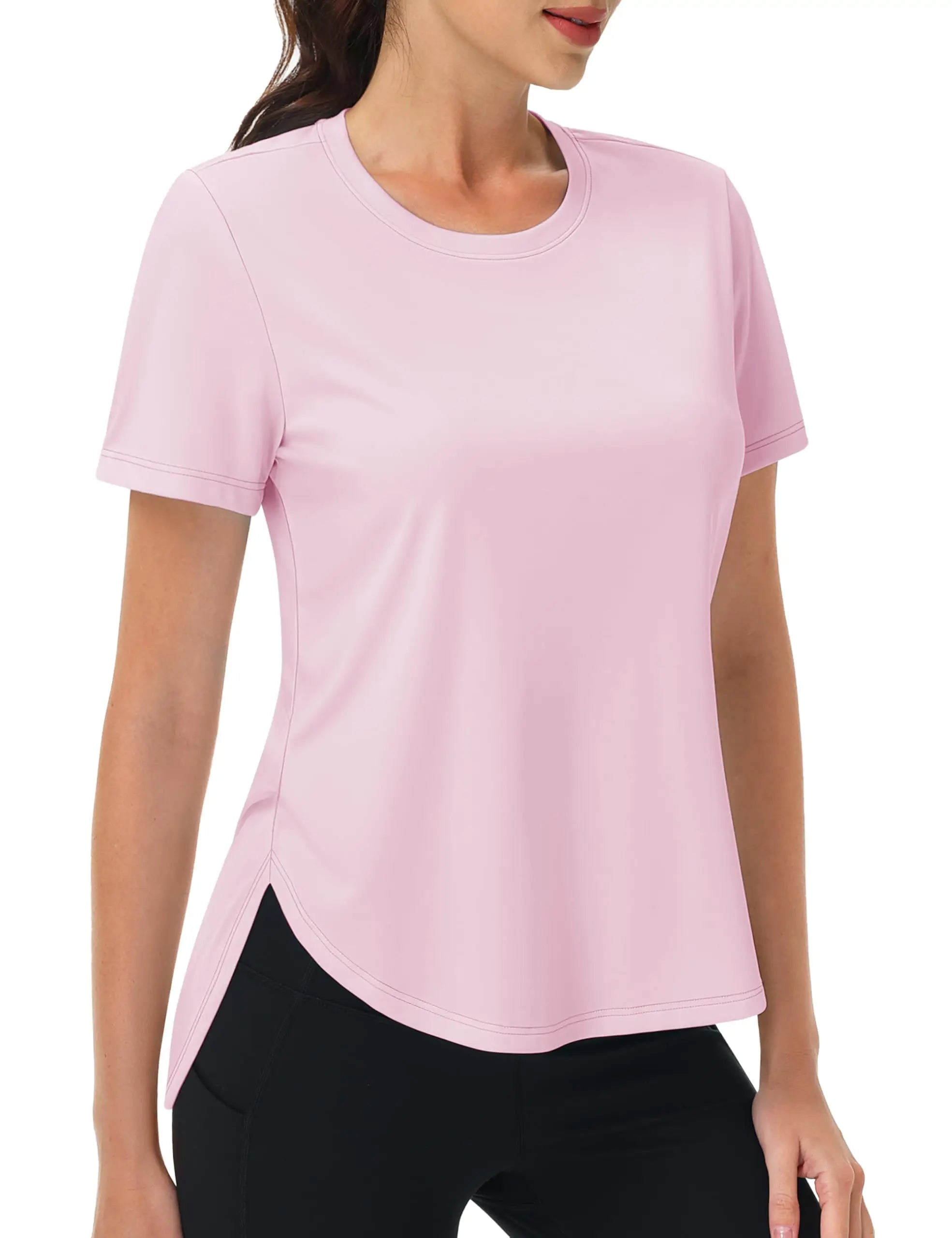 TACVASEN UPF 50+ Workout Tops for Women Short Sleeve Sun Protection Quick Dry Wicking T Shirt Summer Yoga Athletic Running Gym