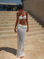 Balconette Bikini & Maxi Skirt Three-Piece Set