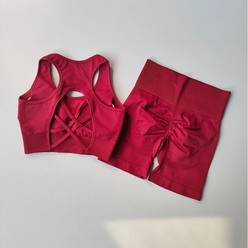 Aurelia Sun Seamless Bra & Shorts Set – Coffee – image 12