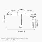 Windproof UV protection casual folding UPF50+automatic umbrella handle curved handle design, stylish design compact sun and rain