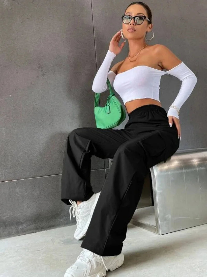 Utility Straight-Leg Cargo Pants