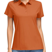 TACVASEN UPF50+ UV Protection Quick Dry Polo T-Shirts Womens Summer Short Sleeve Golf Sports Tee Shirts Breathable Workout Tops