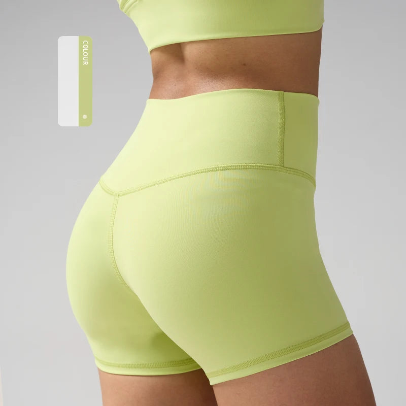 Aurelia Sun Quick-Dry High-Waist Yoga Shorts – Electric Blue – image 15