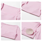 Square-Neck Long-Sleeve Training Top