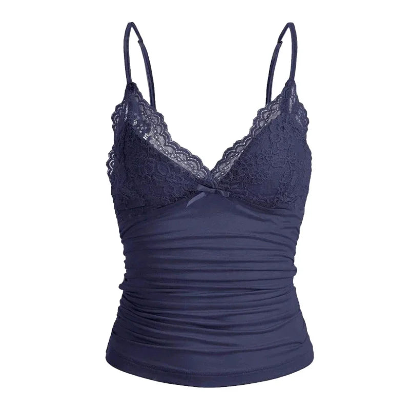 Lace Bow V-Neck Camisole