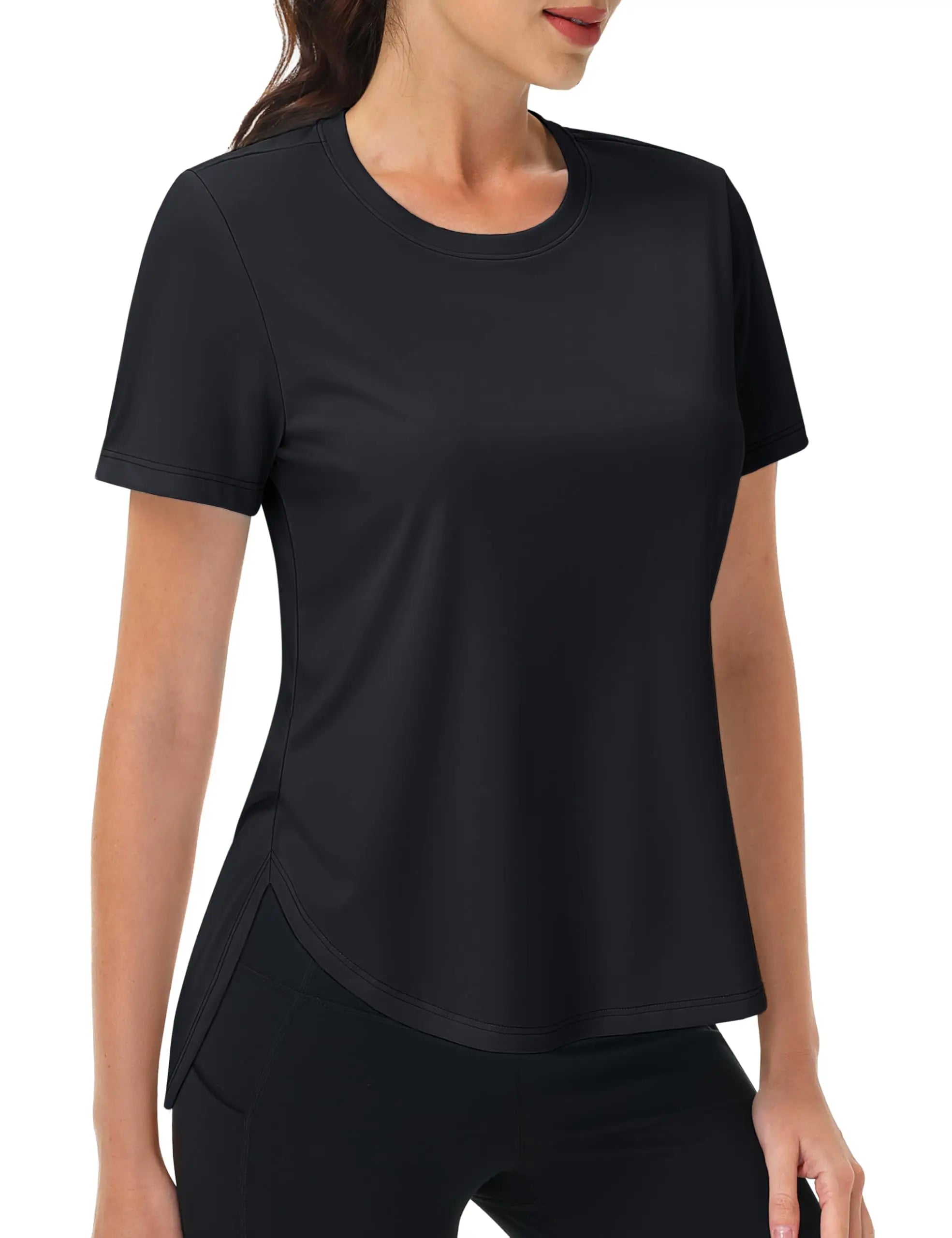 TACVASEN UPF 50+ Workout Tops for Women Short Sleeve Sun Protection Quick Dry Wicking T Shirt Summer Yoga Athletic Running Gym
