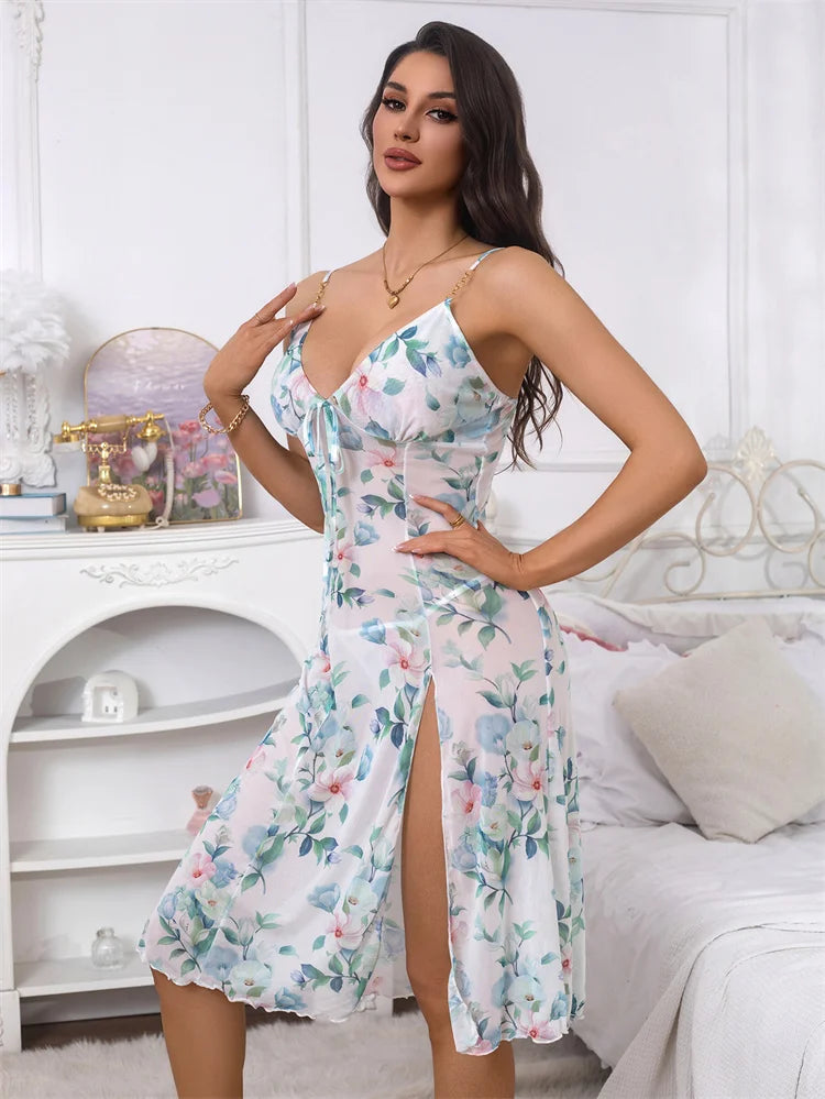 Floral V-Neck Nightdress