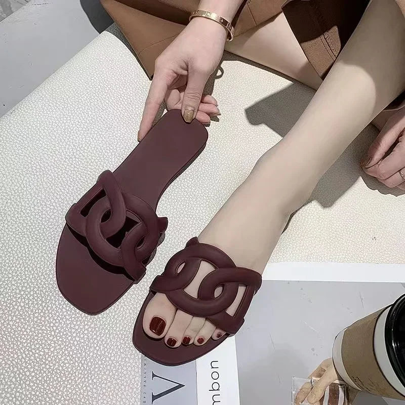 Colour Pop Jelly Slide Sandals