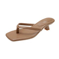 Toe-Loop Low-Heel Sandals
