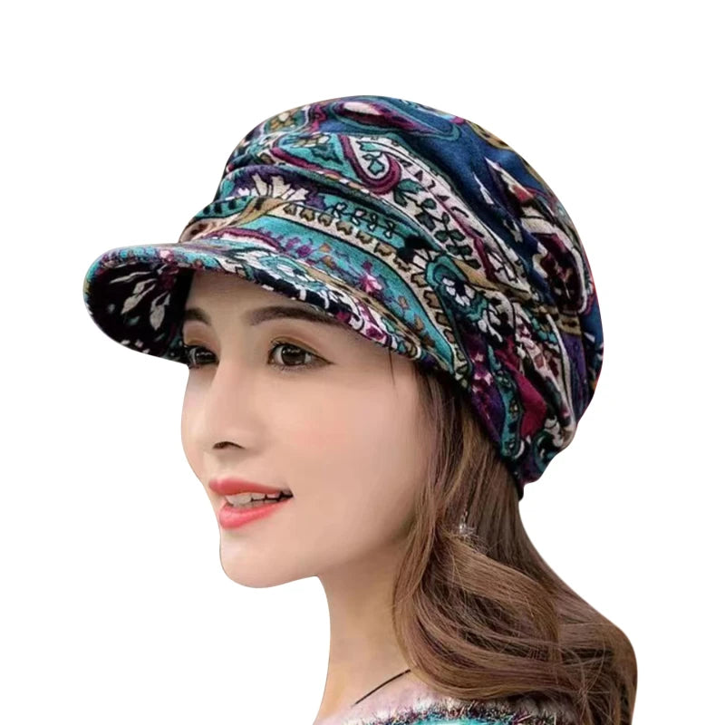 Heritage Floral Earflap Cap