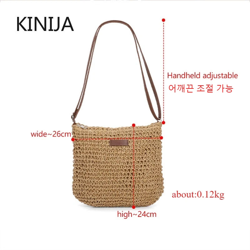 Handwoven Straw Bucket Hat