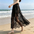 Layered Lace Tulle Skirt