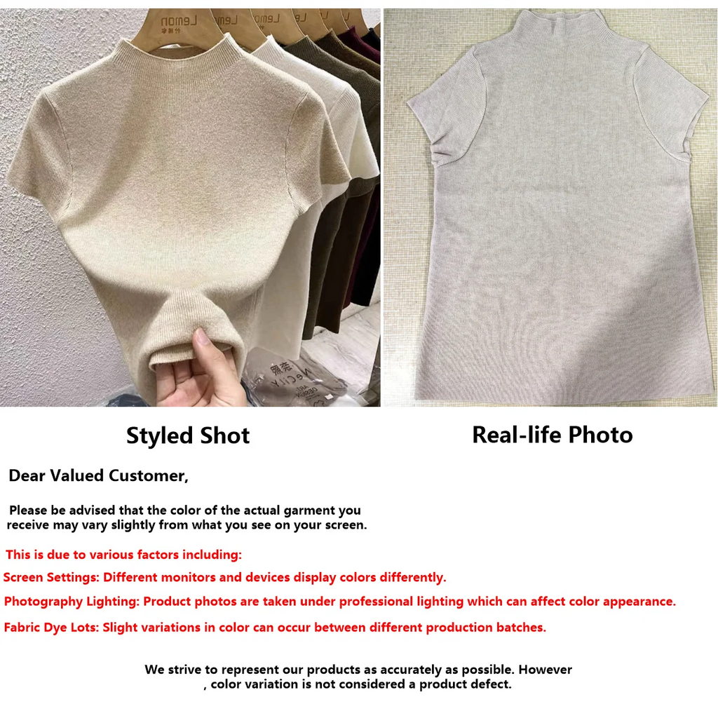 Fine-Knit Short-Sleeve Sweater