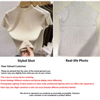 Fine-Knit Short-Sleeve Sweater