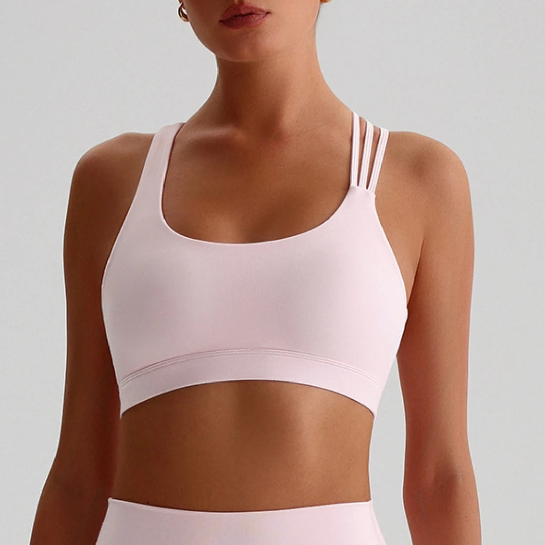 Aurelia Sun Wide-Strap Crossback Sports Bra – Navy Blue – image 4