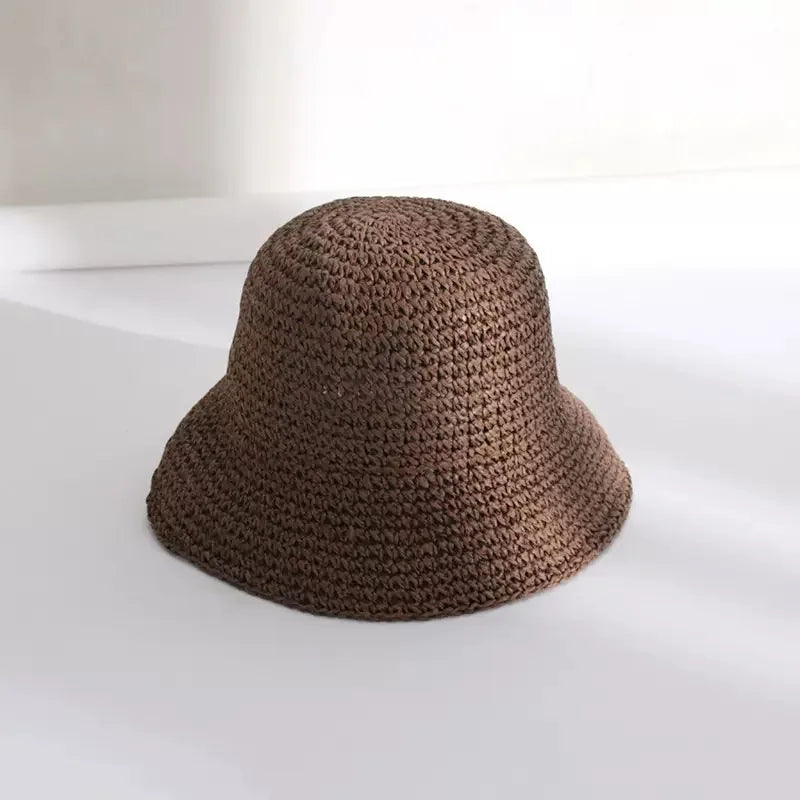 Handwoven Straw Bucket Hat