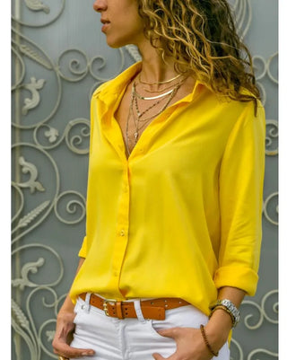 Relaxed Polo-Collar Button Shirt