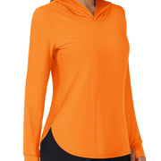 TACVASEN UPF80+ Summer UV Protection Hoodie Womens Outdoor Hiking SunBlock Pullover Tops Quick Dry Breathable Lightweight Shirts