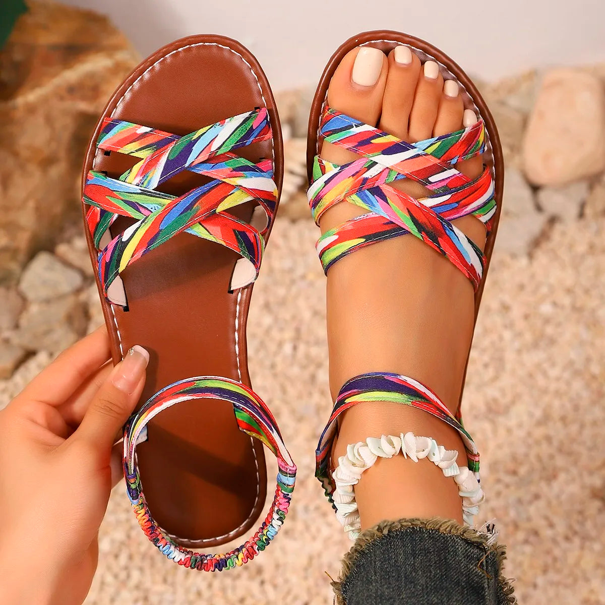 Roman Strap Flat Sandal Collection