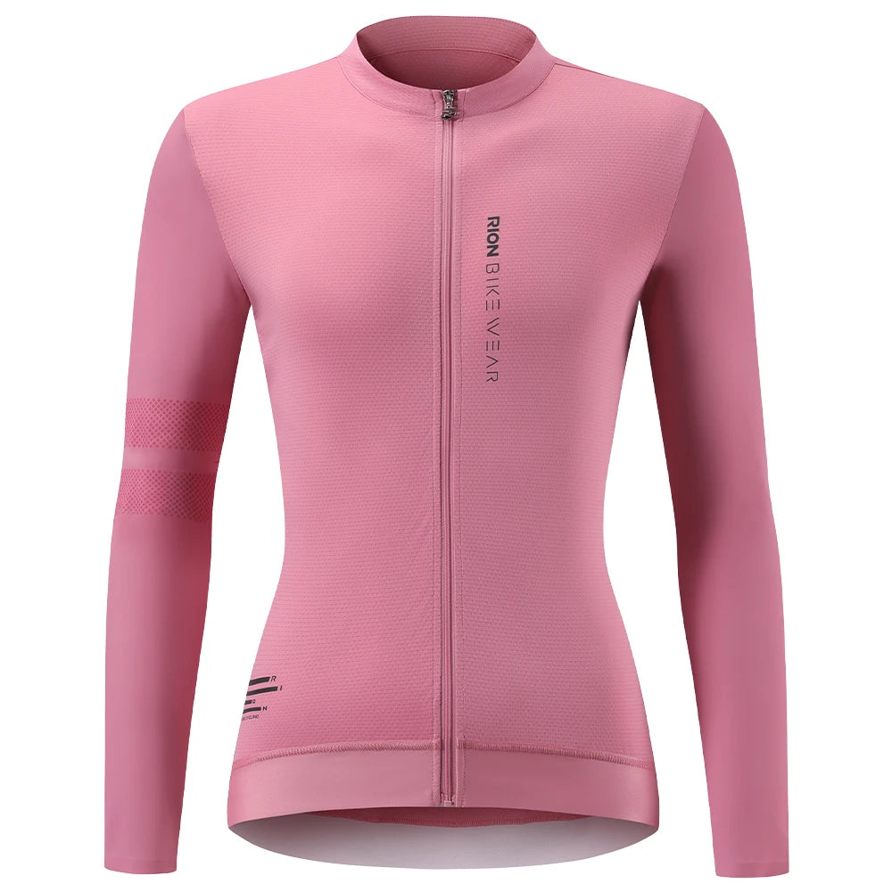 RION Women Cycling Jersey Long Sleeves Shirts Mountain Bike MTB Jerseys Pro Bicycle Clothing T-Shirt Outdoor Sports UPF 50+