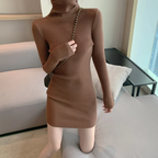 Turtleneck Knit Mini Dress