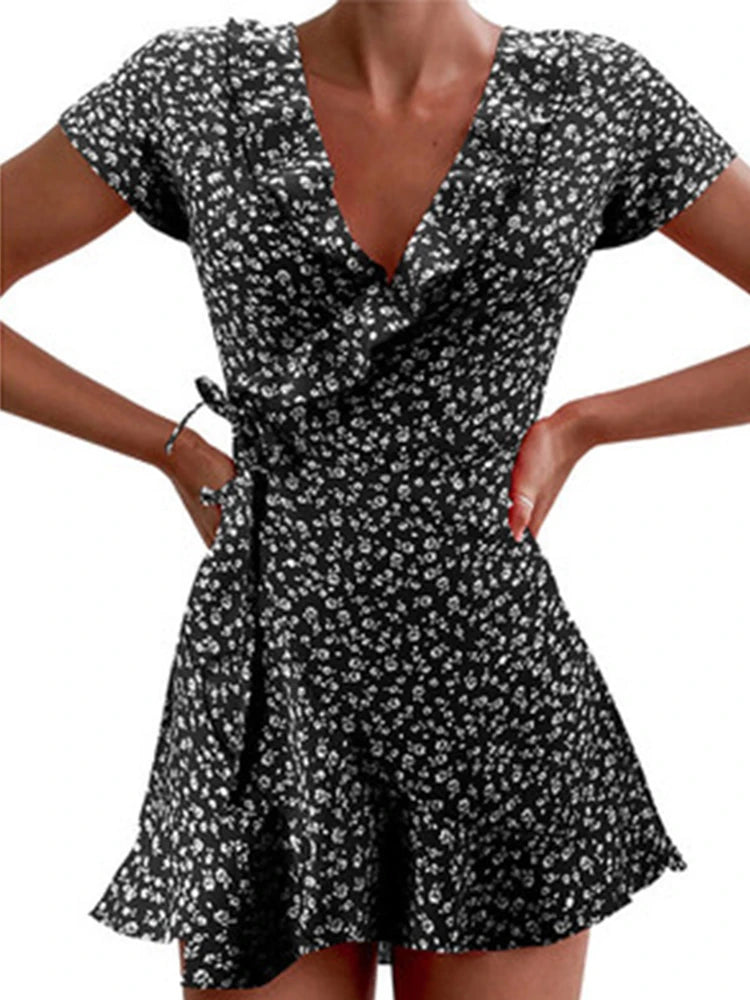 Floral Ruffle Mini Dress
