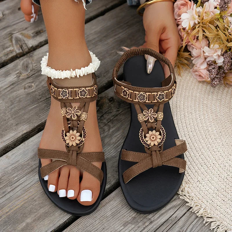 Floral Bohemian Flat Sandals