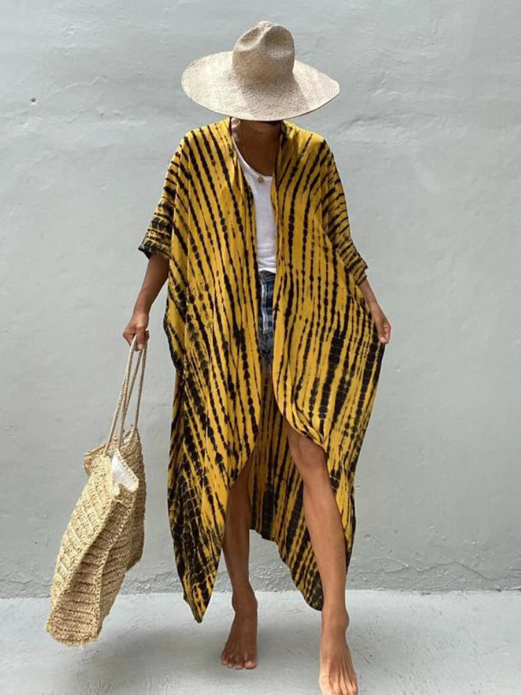 Tie-Dye Kimono Beach Cover-Up