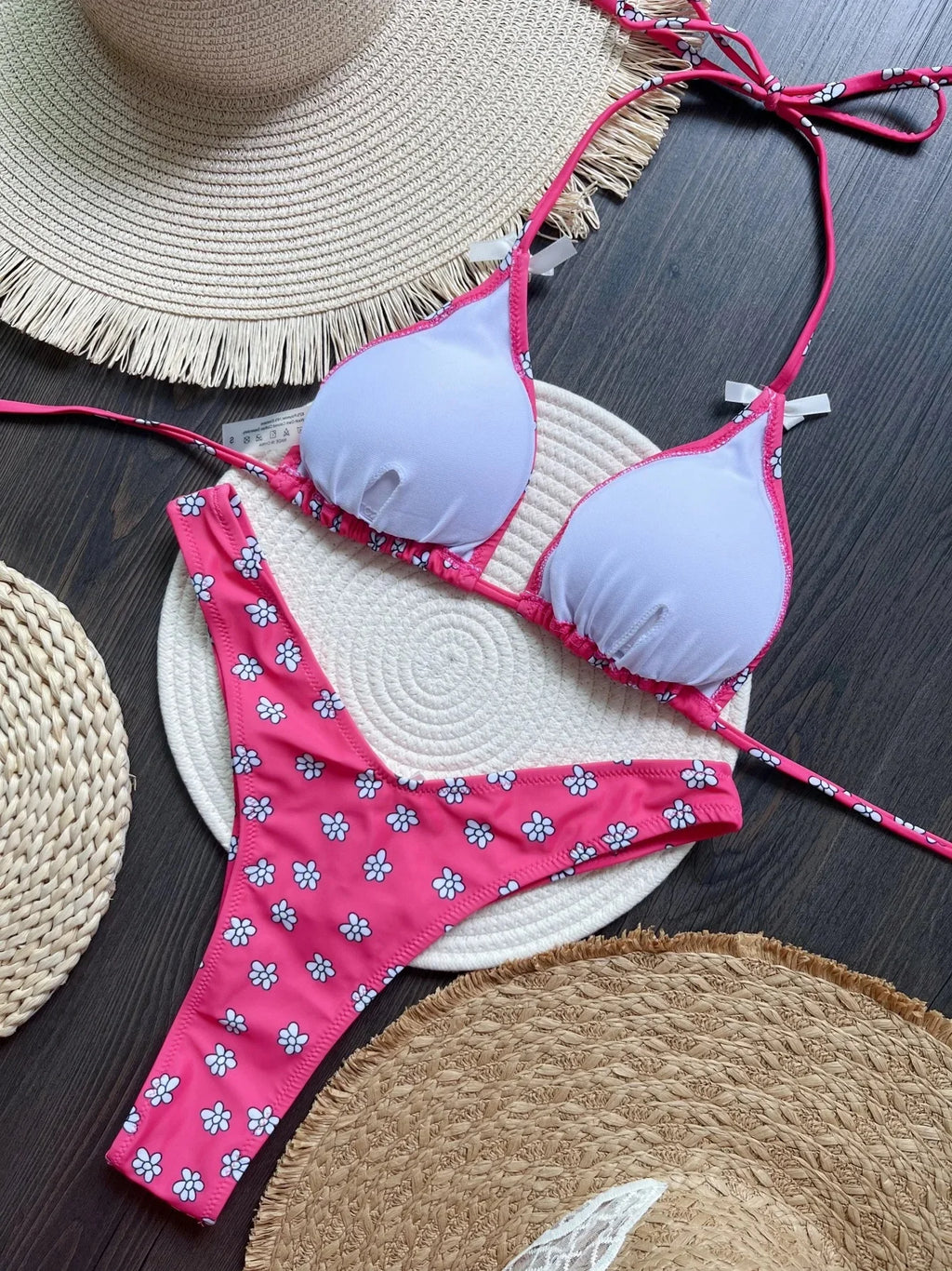 Floral Halter High-Leg Bikini
