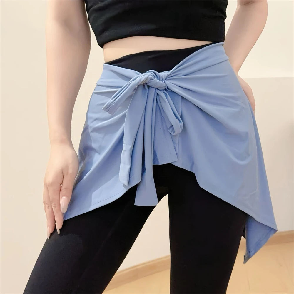 Tie-Wrap Athletic Skirt Overlay