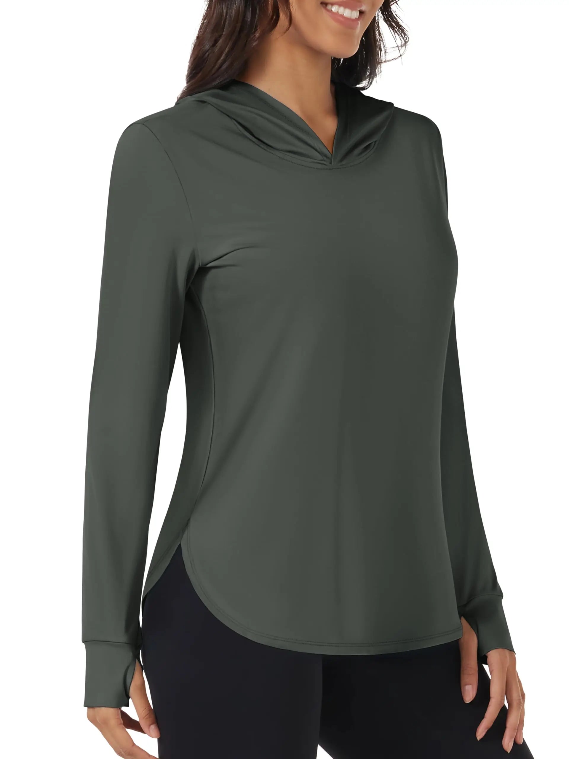 TACVASEN UPF80+ Summer UV Protection Hoodie Womens Outdoor Hiking SunBlock Pullover Tops Quick Dry Breathable Lightweight Shirts