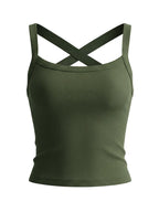 Cross-Strap Low-Neck Camisole