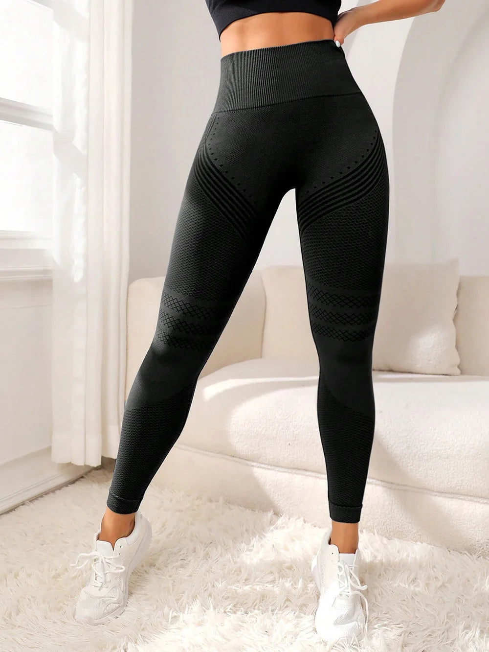 Aurelia Sun Contour Seam High-Waist Leggings – Khaki – image 3