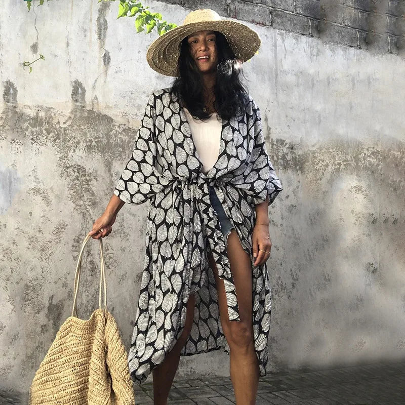 Tie-Dye Kimono Beach Cover-Up