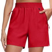 TACVASEN Women's 5" Hiking Cargo Shorts UPF 50+ Quick Dry Lightweight Golf Athletic Casual Summer Shorts with 3 Pockets Elastic