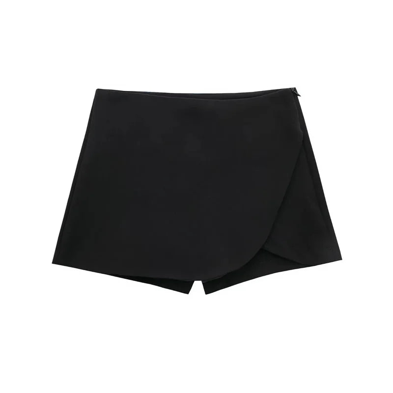 Asymmetric High-Waist Skort