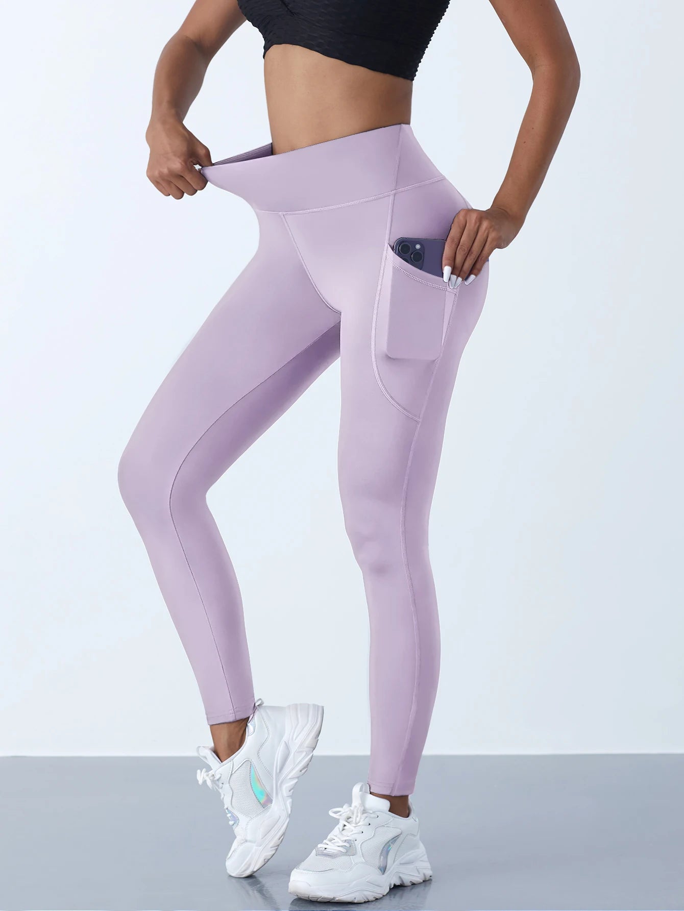 Aurelia Sun Pocket High-Waist Leggings – Light Purple – image 8