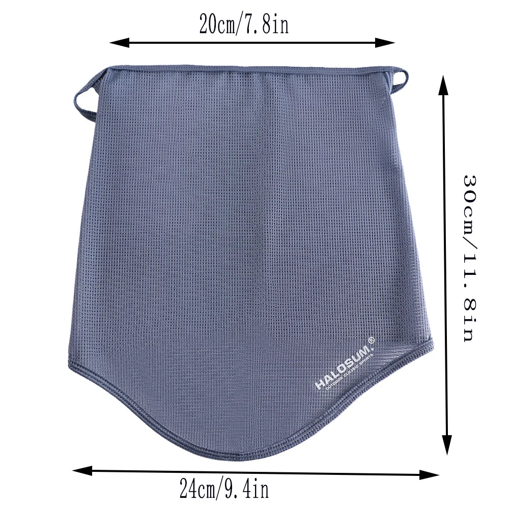 Breathable Bike Mask Windproof Dustproof Solid Color Motorcycle Scarf Ice Silk Balaclava Summer Men Women Sun Protection Veil