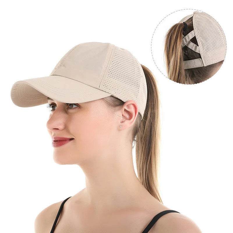 Mesh Ponytail Sports Cap