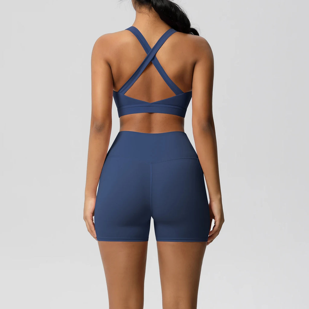 Pocketed Crossover Activewear Set