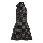 Polka Dot Halter Mini Dress